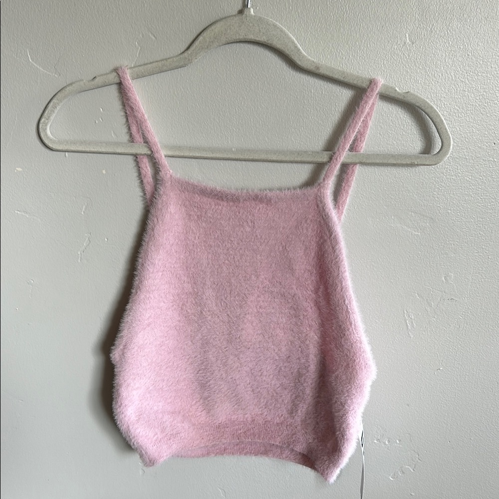 Soft Pink Fuzzy Tank Top